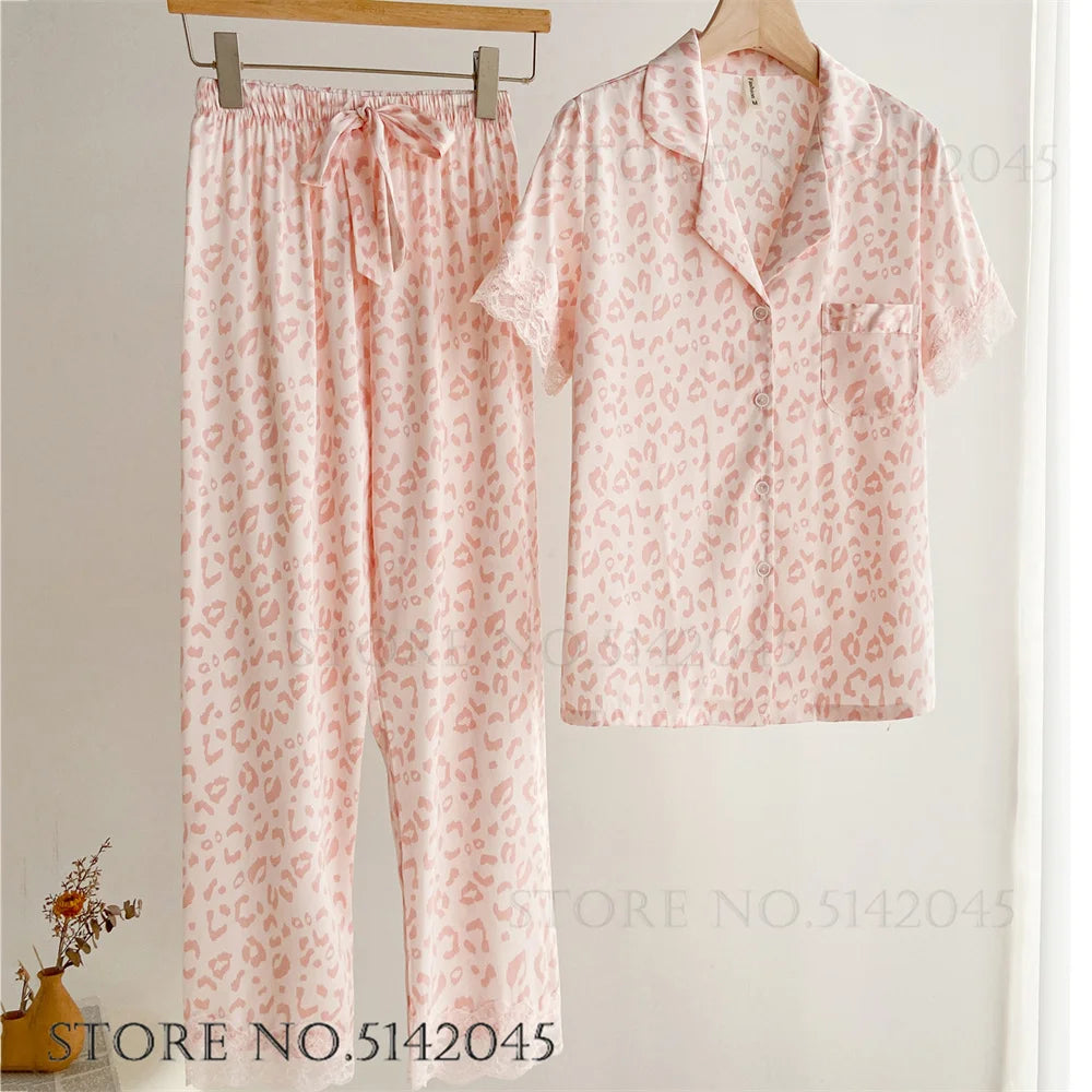 Flower Print Pajama Set Cozy Style