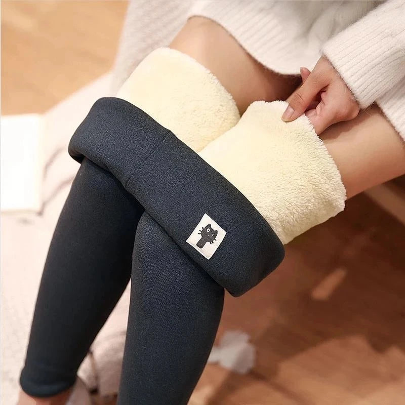 Winter Fleece Leggings High Waist