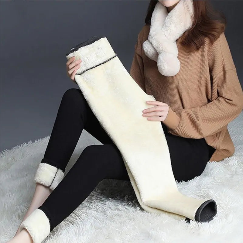Winter Fleece Leggings High Waist