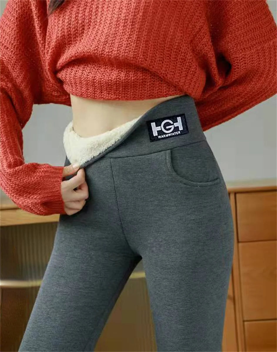 Winter Fleece Leggings High Waist