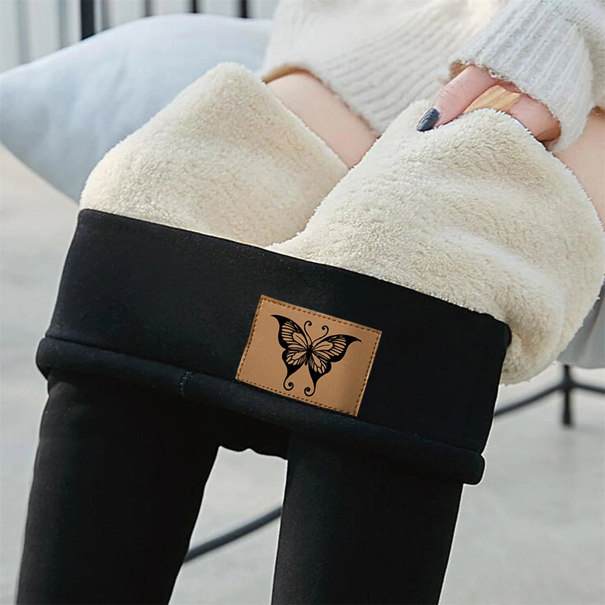 Winter Fleece Leggings High Waist