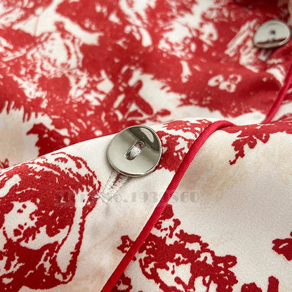 Flower Print Pajama Set Cozy Style