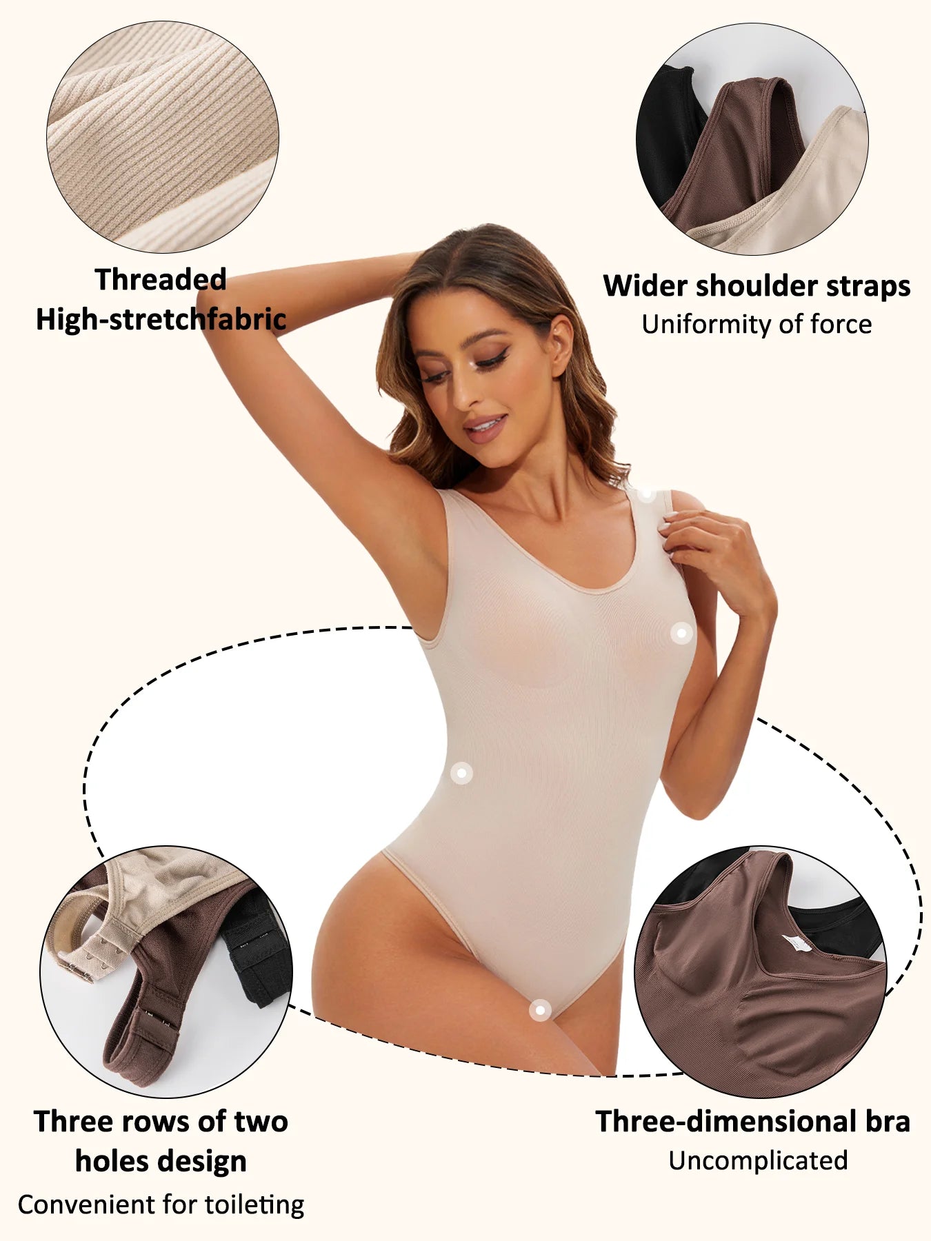 Seamless Shapewear Bodysuit Slim Smooth