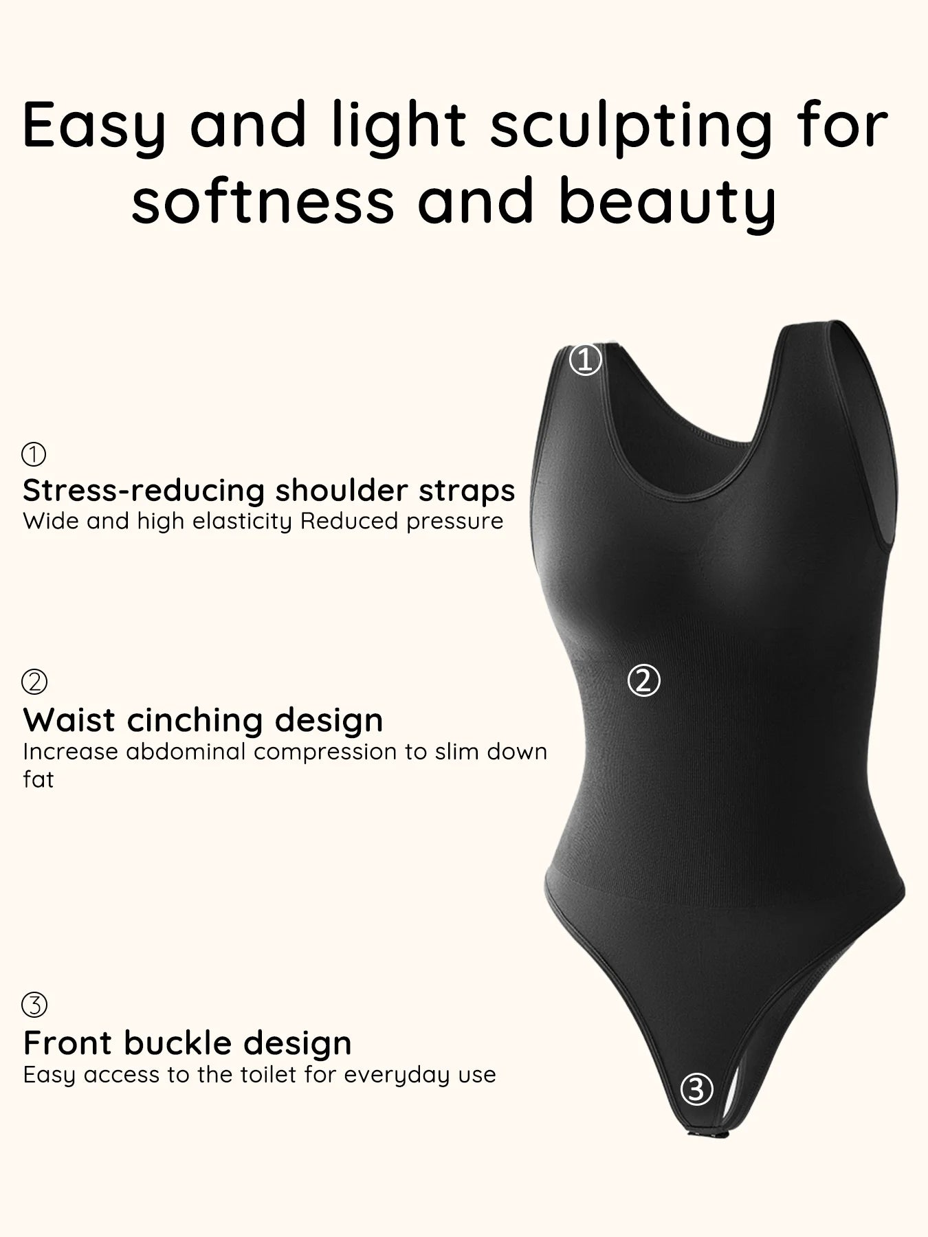 Seamless Shapewear Bodysuit Slim Smooth