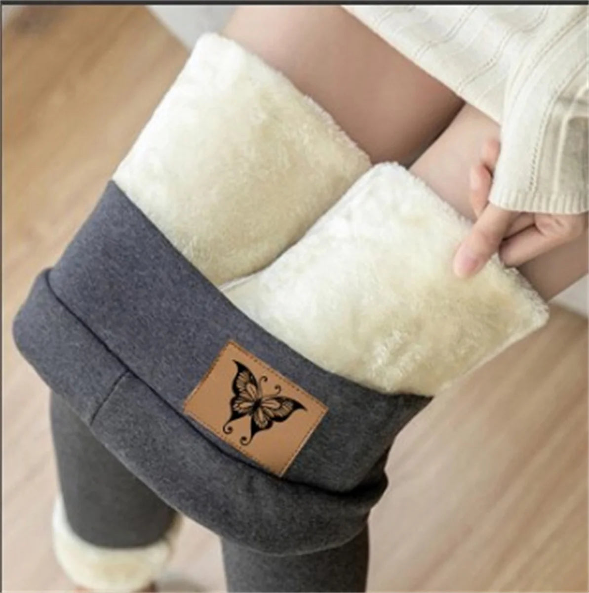 Winter Fleece Leggings High Waist