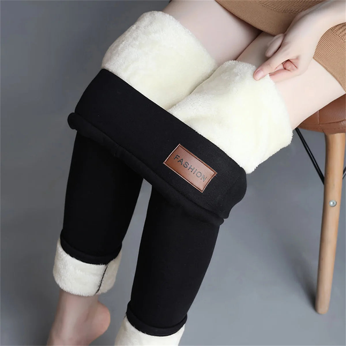 Winter Fleece Leggings High Waist