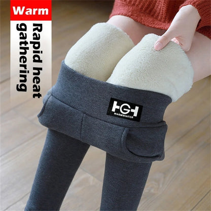 Winter Fleece Leggings High Waist