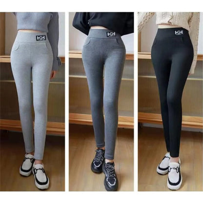 Winter Fleece Leggings High Waist