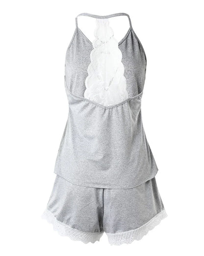 Crochet Lace Pajama Set Sexy Comfort