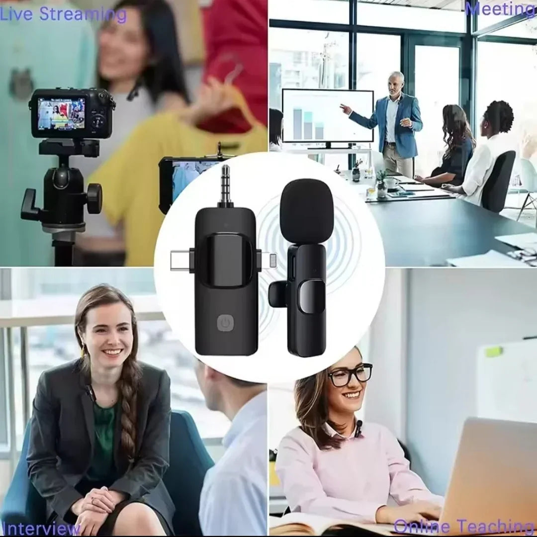 Basix Mini Microphone Lavalier Portable - Le Meilleur Allié pour Vos Contenus Pro à Petit Prix ! - VELLIAA BOUTIQUE 
