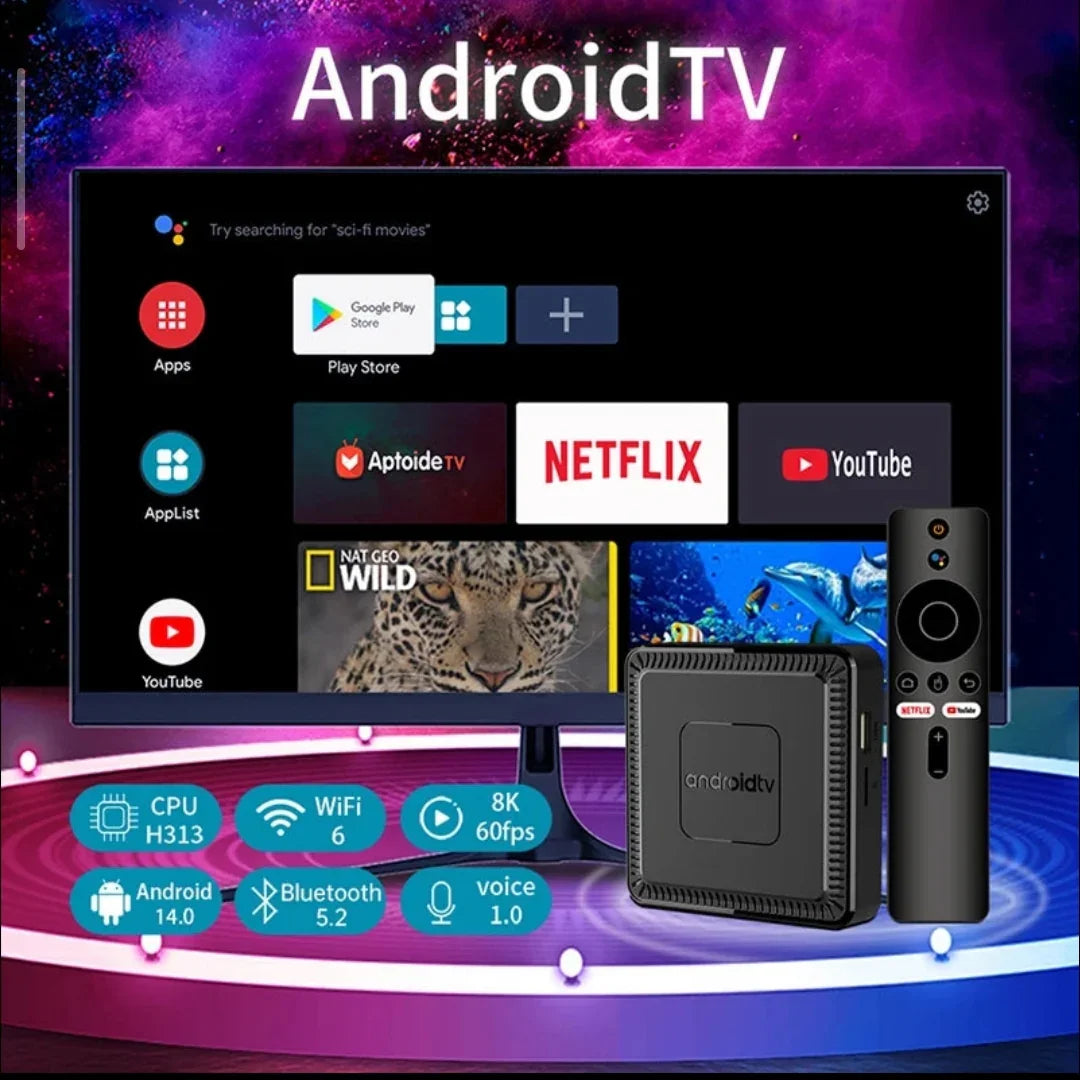 Q7 Smart TV Box Android 14 - Transformez Votre TV en Cinéma Ultra-Intelligent - VELLIAA BOUTIQUE 
