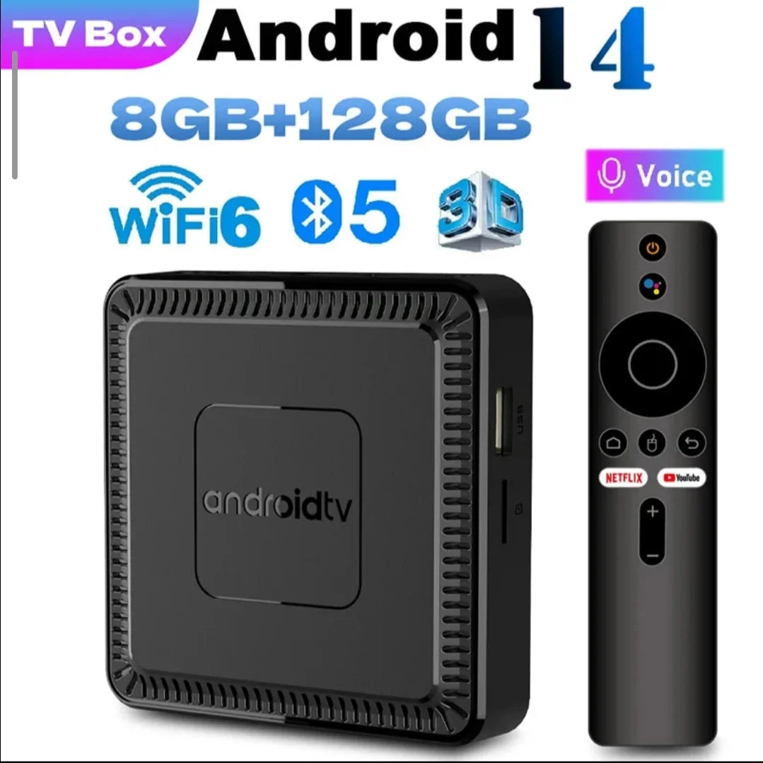 Q7 Smart TV Box Android 14 - Transformez Votre TV en Cinéma Ultra-Intelligent - VELLIAA BOUTIQUE 