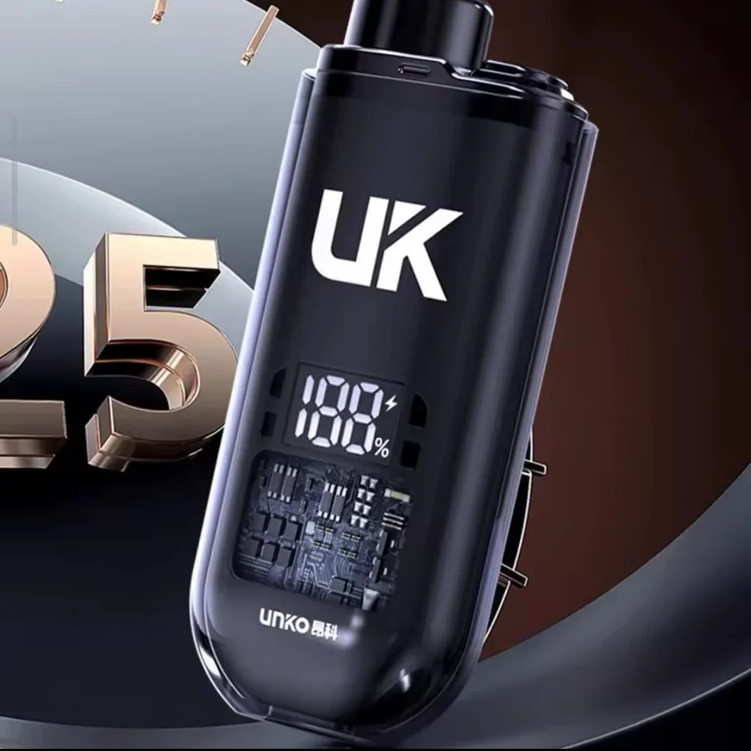 Rasoir Nez & Oreilles Électrique Orange Cyberpunk | Écran Digital 188% | Rechargeable Type-C | Painless & Waterproof - VELLIAA BOUTIQUE 