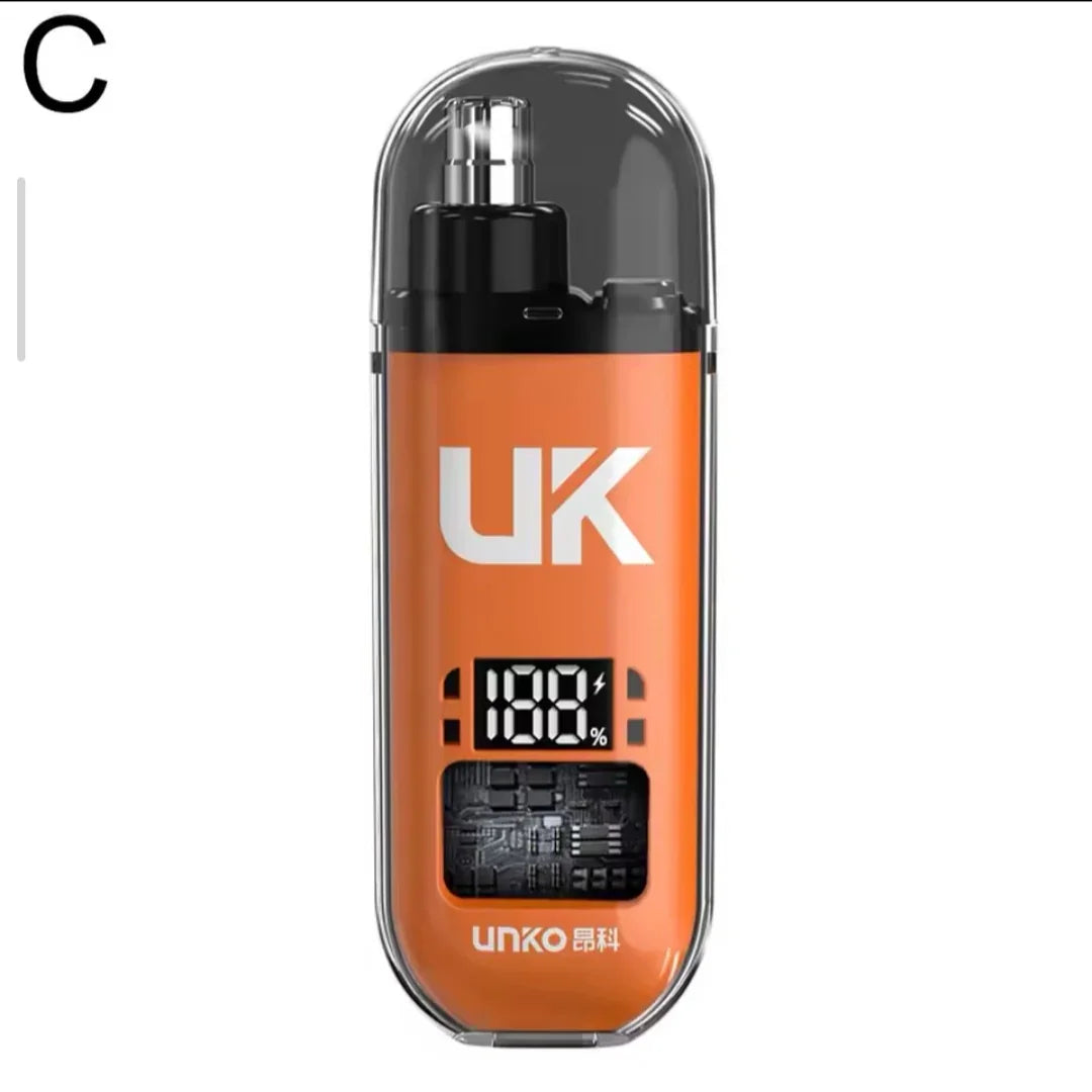 Rasoir Nez & Oreilles Électrique Orange Cyberpunk | Écran Digital 188% | Rechargeable Type-C | Painless & Waterproof - VELLIAA BOUTIQUE 