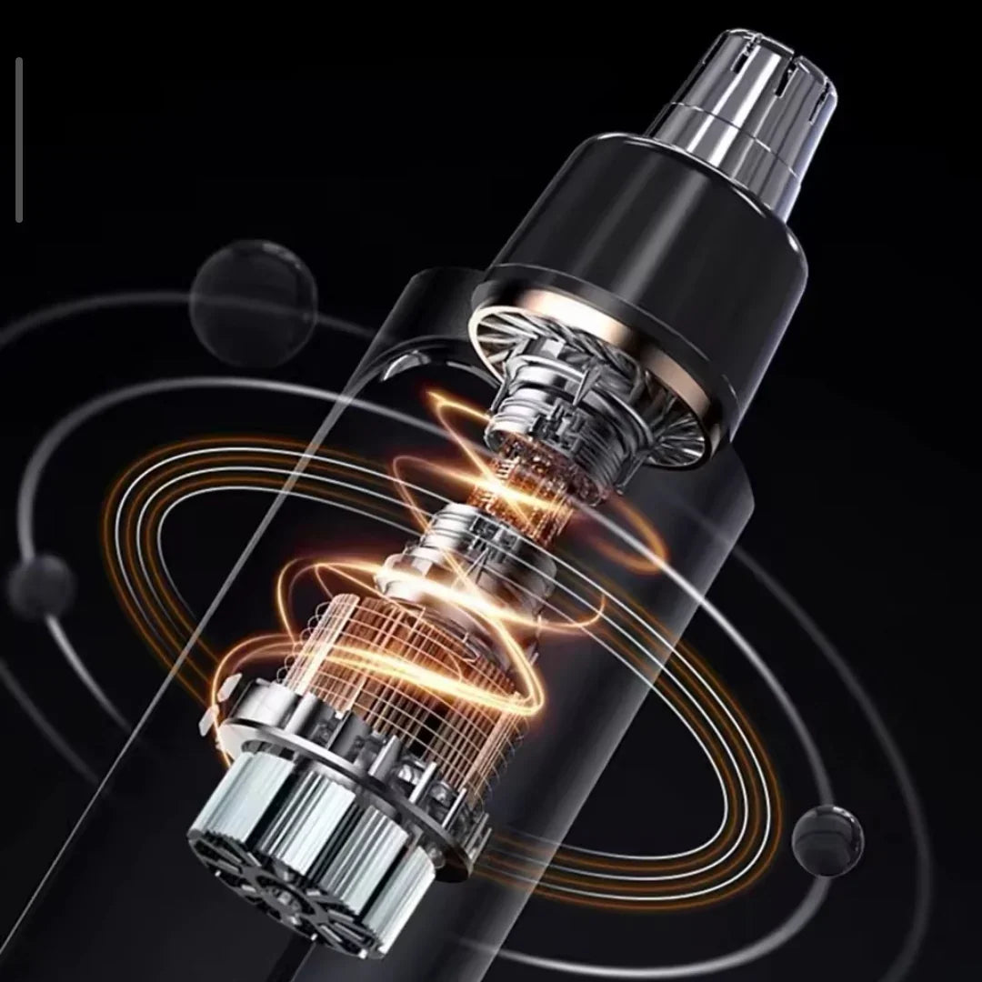 Rasoir Nez & Oreilles Électrique Orange Cyberpunk | Écran Digital 188% | Rechargeable Type-C | Painless & Waterproof - VELLIAA BOUTIQUE 