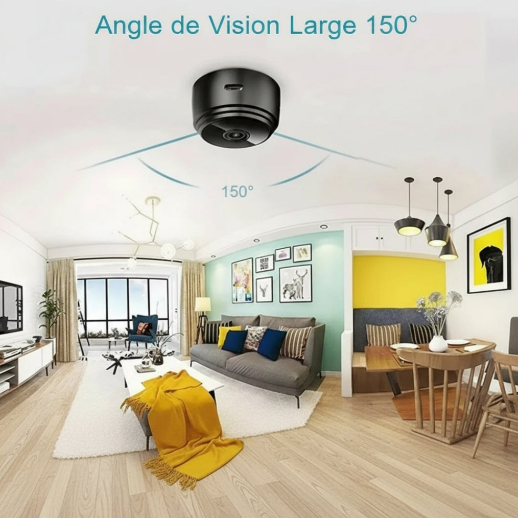 Caméra Espion Miniature A9 – Votre Gardien Discret 1080p HD avec Vision Nocturne et WiFi - VELLIAA