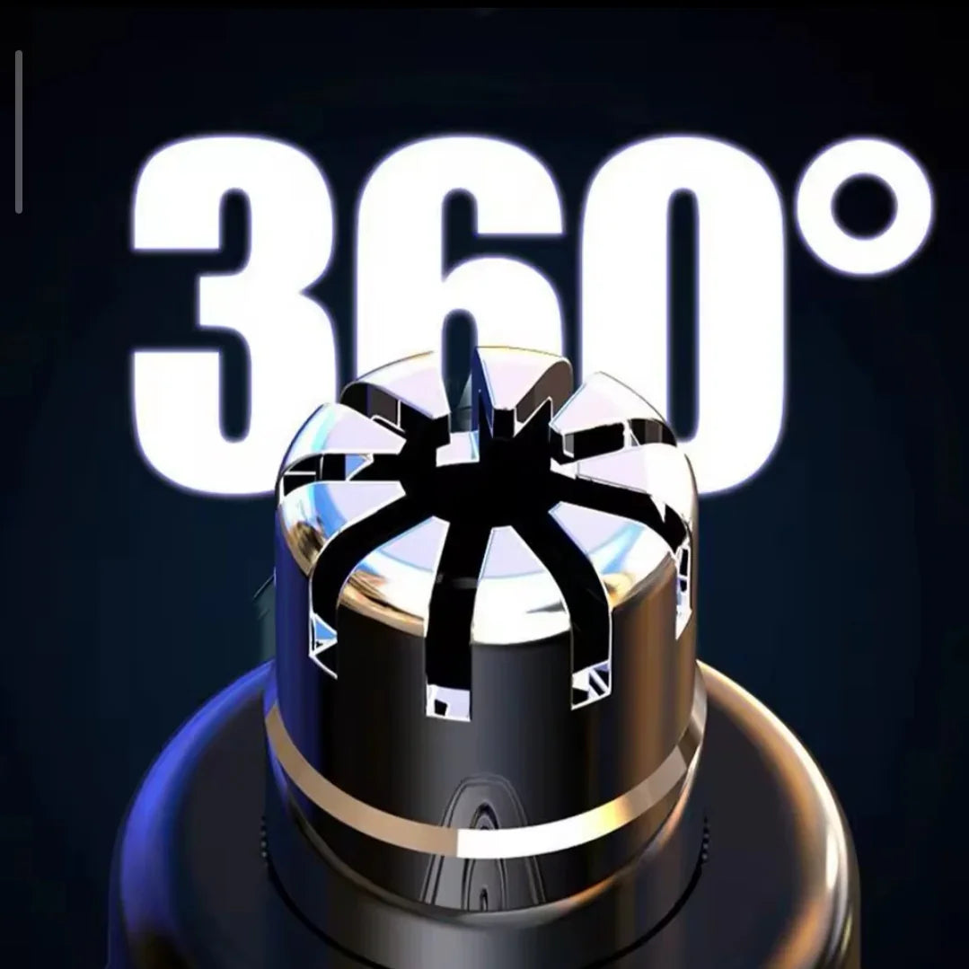 Rasoir Nez & Oreilles Électrique Orange Cyberpunk | Écran Digital 188% | Rechargeable Type-C | Painless & Waterproof - VELLIAA BOUTIQUE 