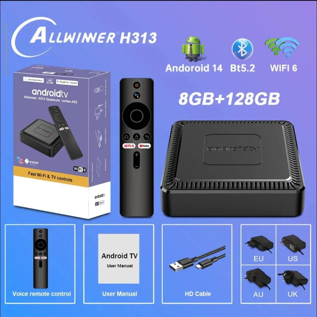 Q7 Smart TV Box Android 14 - Transformez Votre TV en Cinéma Ultra-Intelligent - VELLIAA BOUTIQUE 